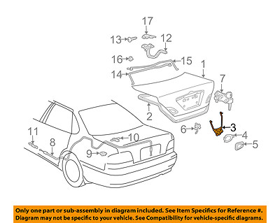 Toyota Oem 01 04 Avalon Trunk Lock Or Actuator Latch Release 64600ac020 Ebay