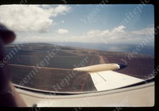 sl02 Original Slide 1970's Hawaii Lanai aerial view from airplane 492a