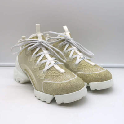 Christian Dior D-Connect Sneakers Gold Technical Knit Size 37.5 | eBay