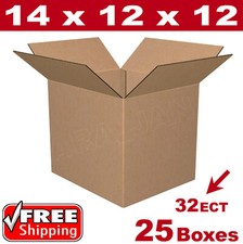 25 - 14x12x12 Cardboard Boxes Mailing Packing Shipping Box Corrugated Carton
