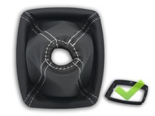 SCHALTMANSCHETTE FORD FOCUS C-MAX 03-06 SCHALTSACK LEDER NAHT WEISS + RAHEMEN