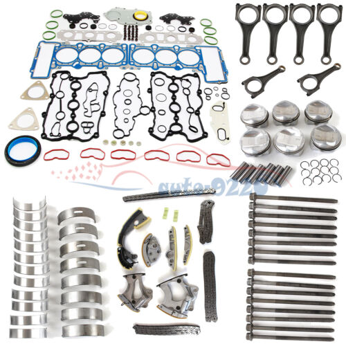 Engine Rebuild Kit - Gaskets Timing Chain Kit Pistons For Audi A6 A8 Q5 Q7 3.0T - Bild 1 von 31