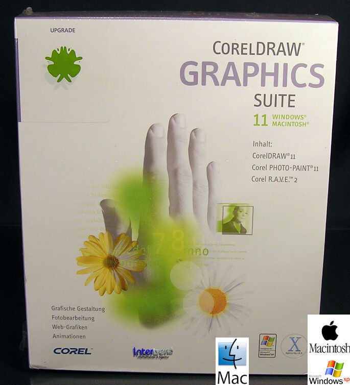 Corel DRAW 11 Graphics Suite + Photo Paint 11 Upgrade Win/Mac Deutsche Version Bommen kopen, nieuwste baan