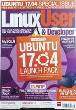 Linux User  Developer UK Issue 178 Ubuntu 17.04 Launch Pack FREE SHIPPING sb
