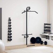Wall-mounted Home Gym with 2 Pulleys Cable Pull-up Station Bar Training vidaXL