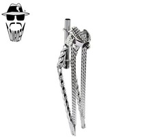 ORIGINAL LOWRIDER 26” Classic Triple Square Twist 1” Threaded Chrome Spring Fork