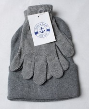 Yacht & Smith Unisex Kids Beanie & Glove Accessory Set LB3 Heather Gray O/S