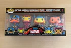 Funko Pop Marvel 4 Pack Black Light Captain America Iron Man Thor Doctor Strange