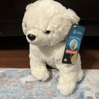 Fahlo Track a Real Polar Bear plush toy NWT SOFT