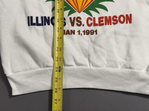 Vintage Illinois Fighting Illini Vs Clemson Medium 1991 Hall Of Fame Bowl Chief - Picture 4 of 5