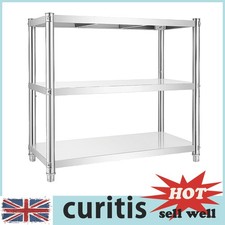 80x40cm Stainless Steel Kitchen Shelf Work Table Microwave Oven Storage Rack New