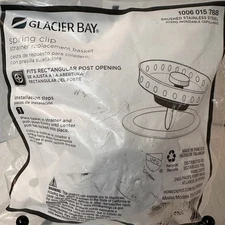 Glacier Bay Spring Clip Strainer Replacement Basket Brushed Stainless Steel