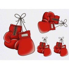 4 x 'Boxing Gloves' Temporary Tattoos / Transfers TO00015017 
