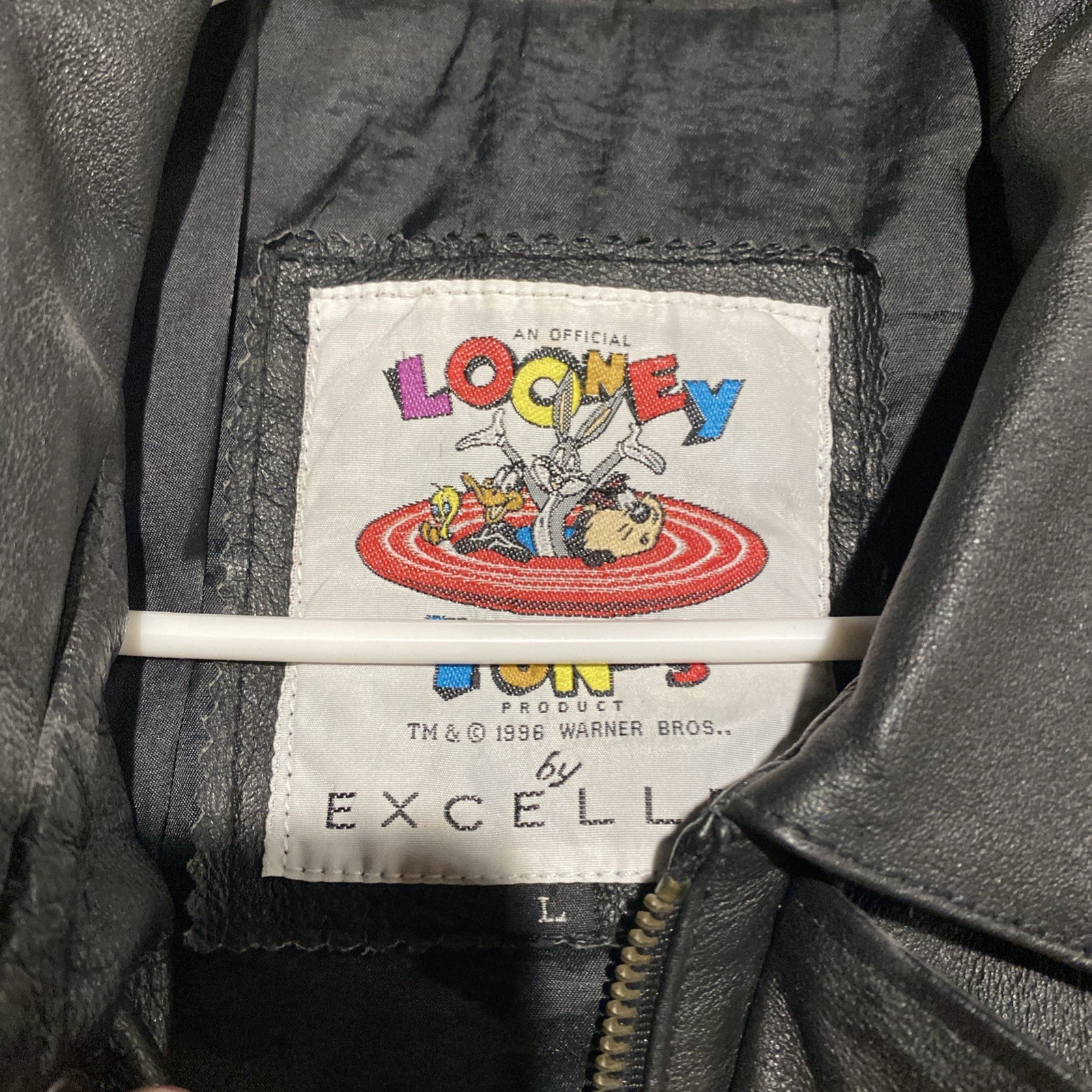 Vintage Large Classic Looney Tunes Collection 1996 Genuine Leather Jacket image 9