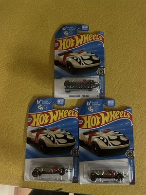 3 Hot Wheels Braille Racer Twin Mill Diecast Car 1:64 Gold Black Red Unopened