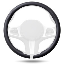 Nappa Leather Steering Wheel Cover, Ultra-Thin Car Steering Wheel Cover,Comfo...