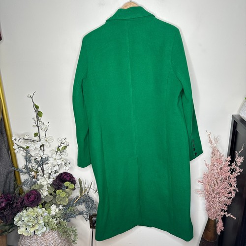 ANTHROPOLOGIE x AVEC LES FILLES Double-Breasted Coat Kelly Green Sz XL $268 - Picture 4 of 6
