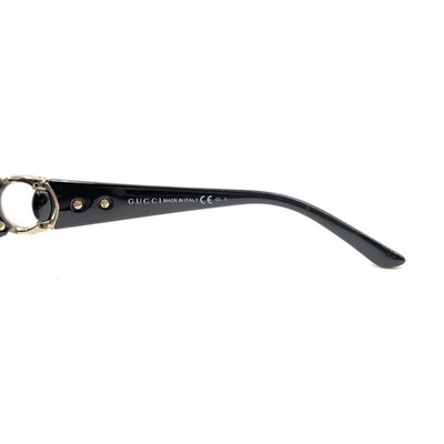 Gucci GG 3113/F/S D28JJ Black Gold Oversize Sunglasses Gray Lens