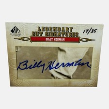 2011 SP Legendary Cuts Cut Signatures /35 Billy Herman #14 Auto HOF