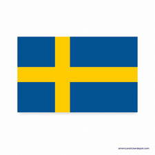 Sweden Flag Sticker Decal Car Bumper Truck Motorcycle Vinyl 5x3 USA Made