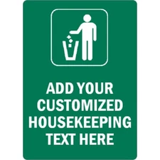 Customized Housekeeping Aluminum Weatherproof Sign b00908