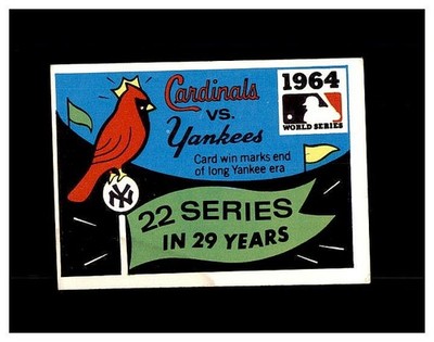 1968 RG LAUGHLIN FLEER WORLD SERIES CARD 1964 CARDINALS VS YANKEES #62 NM W.FORD