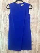 Calvin Klein Royal Blue Knee Length Sleeveless Midi Sheeth Dress Size 2
