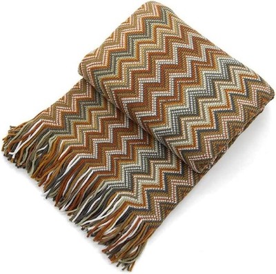 Sofa groß Kaffee Überwurf Decke 130x230cm Scandi warm weich kuschelig hautfreundlich