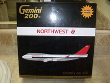 Gemini 200 Northwest Airlines 747-400 1/200 Model N663US Flaps Down Rare