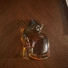 Blenko Glass Hand Crafted Cat Figurine - Tangerine - Solid Heavy - Signed 2008