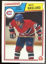 Mats Naslund UER Rookie Card 1983-84 O-Pee-Chee #193
