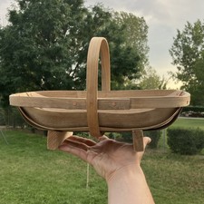 handmade Oregon myrtlewood garden trug with copper rivets made in USA
