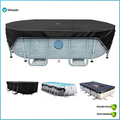 Poolabdeckung Rechteckig 549x274cm 500D mit 4-Ecken-Verriegelung für
