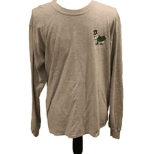 GOAT USA Gray  T-shirt mens size LARGE long sleeve Monocle Nation