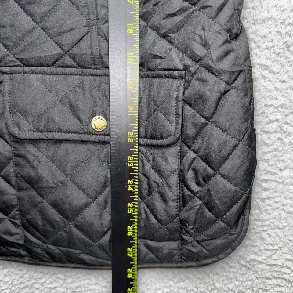 Tommy Hilfiger Chaleco Mujer Grande Acolchado Puffer Chaqueta Sin Mangas Forro Rojo Foto 4 de 4