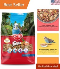 Fiesta Parakeet Food 2lbs - Fun and Nutritious Blend with Fruits  Veggies