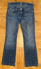 7 For All Mankind Jeans Womens Size 28 Bootcut Dark Wash Low Rise