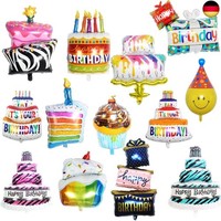 Zoompil Happy Birthday Luftballon, 13 StüCk Folienballon Happy Birthday,