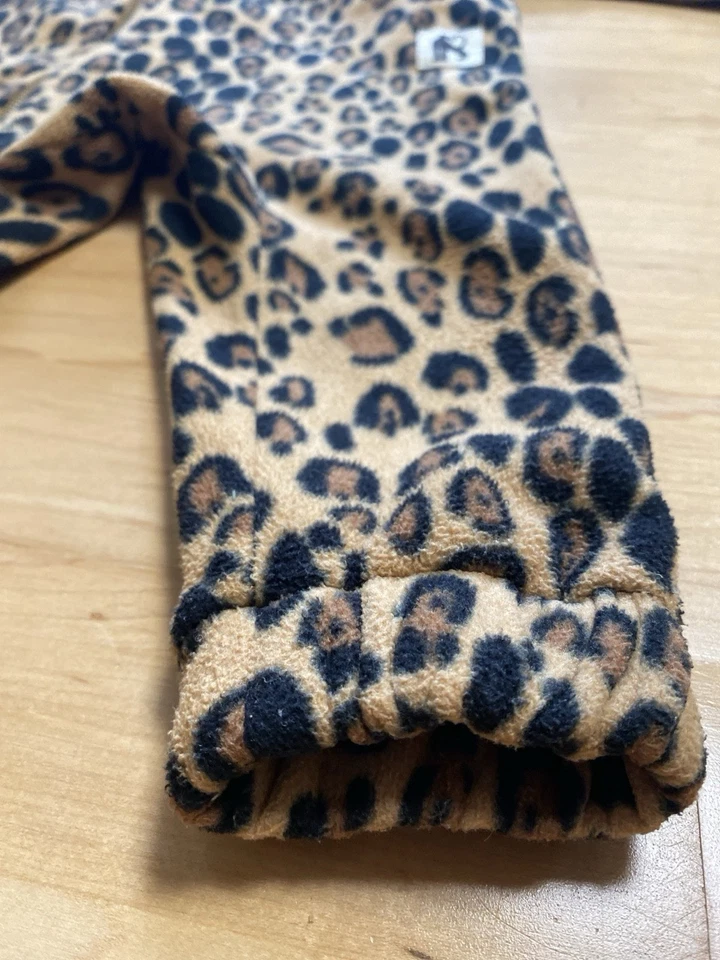 Mini Rodini Hausanzug Leoparden Look Größe 80 Mit Reißverschluss Und Kaputze - Bild 4 von 4