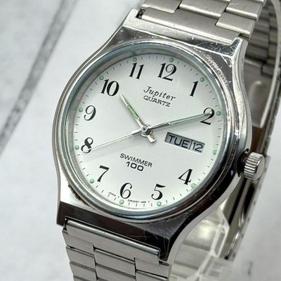 item working ORIENT Jupiter Quartz new battery Day Date wristwatch