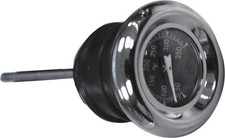 HARDDRIVE OIL TEMP GAUGE 2 3/4" DIPSTICK BLACK FACE