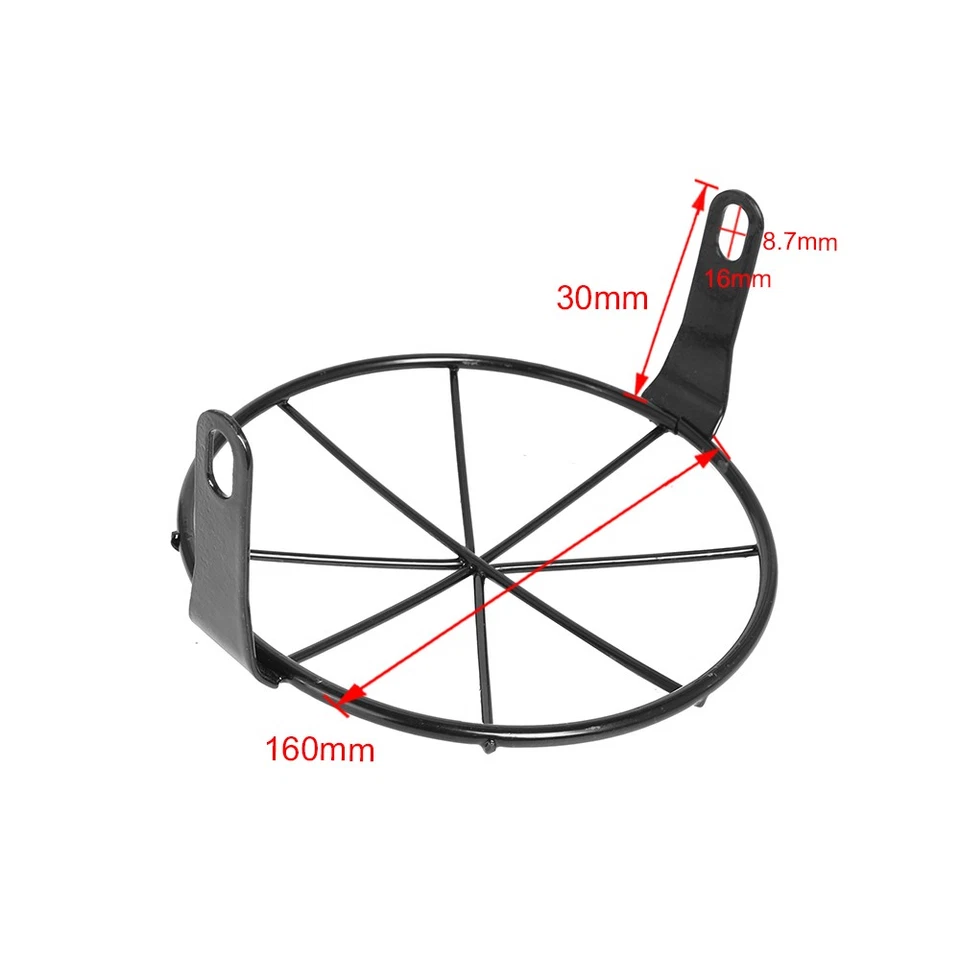 Cubierta protectora de parrilla de faros universal de 6,5" para motocicleta apta para malla Yamaha Suzuki Foto 4 de 4