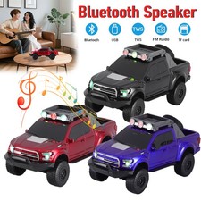 3" Retro Pickup Truck Bluetooth Replica Speaker LED Party Lights USB/TF/FM Radio