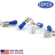 10pcs Vinyl Insulated Piggyback 6.3mm Spade Terminals 16-14AWG Wire Connector US