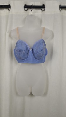 Pretty Secrets Mittel-/Long BH Vollschalen BH Blau Gr. 40D UK CR057 FF 10