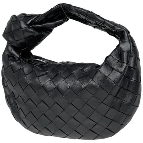 BOTTEGA VENETA Intrecciato Mini Jodie Handbag Hand Bag Braid leather Black Women