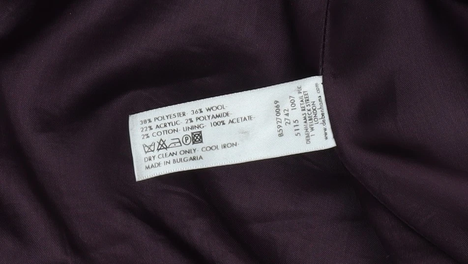 Casaco feminino Butterfly by Matthew Williamson marrom xadrez mistura de lã ervilha tamanho 8 - Imagem 4 de 4