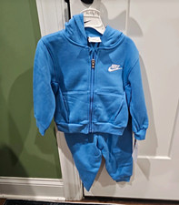Nike Blue 2-Piece Fleece Zip Hooded Hoodie  Pants Set Unisex Kids Size 2T