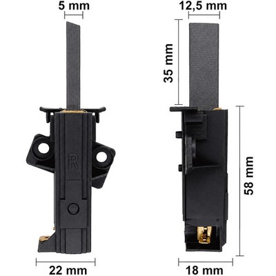 Kohlebürsten für Bosch Maxx WFO2051, Maxx WFO2060, Maxx WFO2063 Waschmaschine