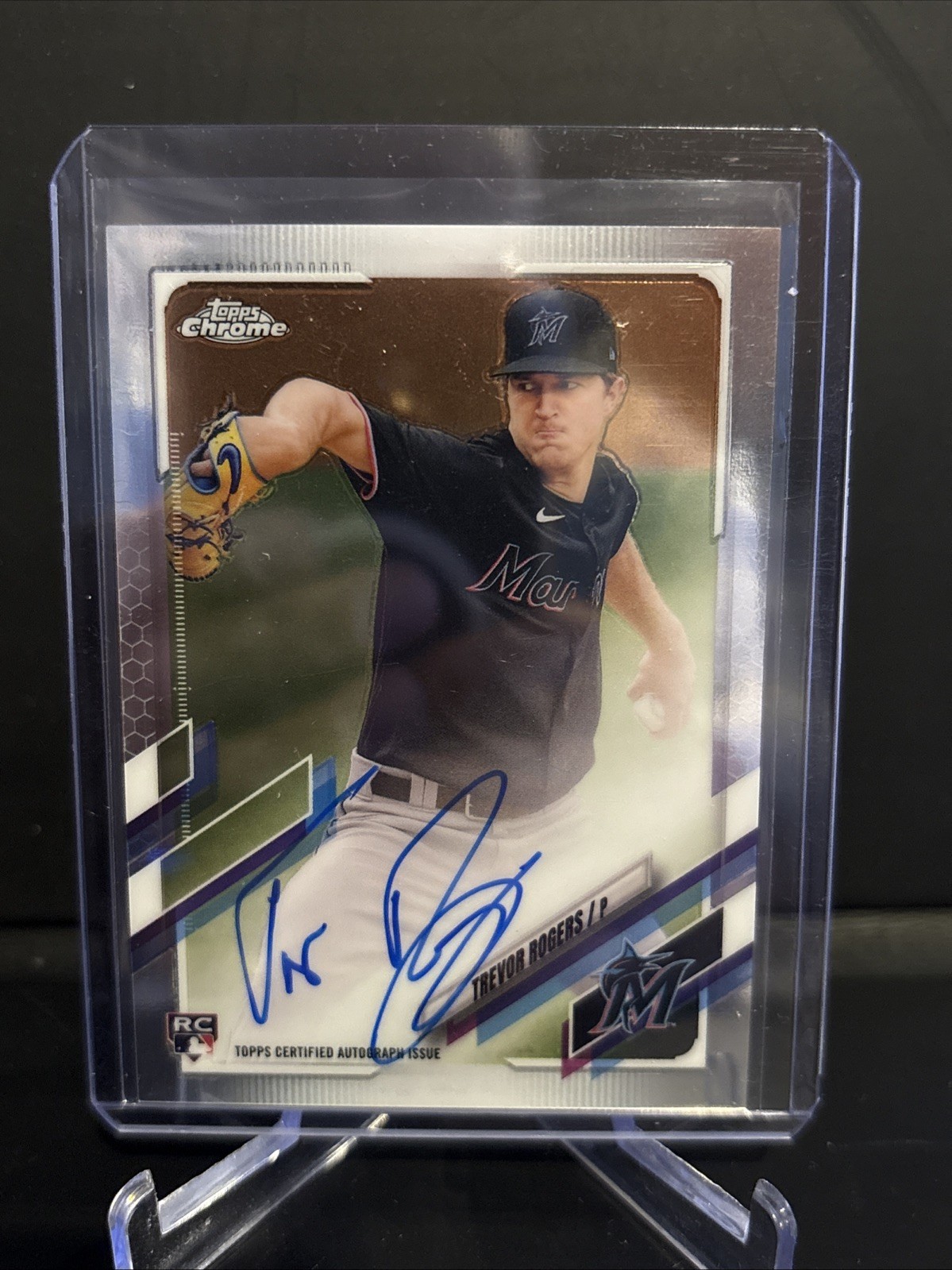 2021 Topps Chrome - Rookie Autographs Trevor Rogers #RA-TR (AU, RC)